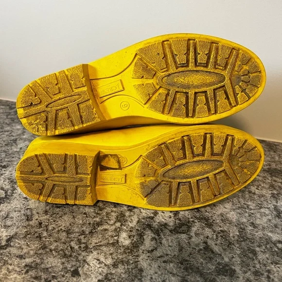 J Crew yellow Ankle Rain Boots, women’s size 9 - Picture 7 of 7